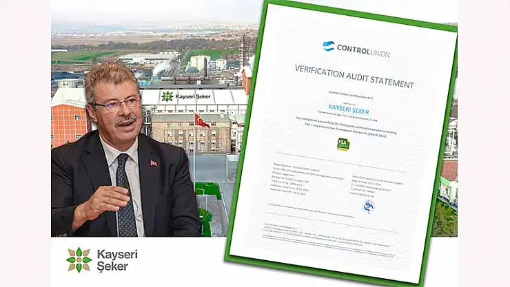 KAYSERİ ŞEKER'E GÜMÜŞ FSA SERTİFİKASI