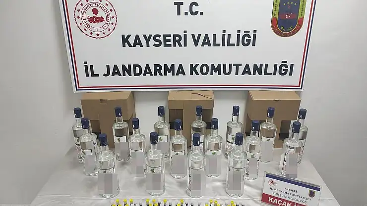 KAYSERİ'DE 17 LİTRE KAÇAK ALKOL YAKALANDI