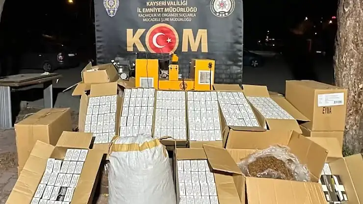 KAYSERİ'DE KAÇAK SİGARA OPERASYONU