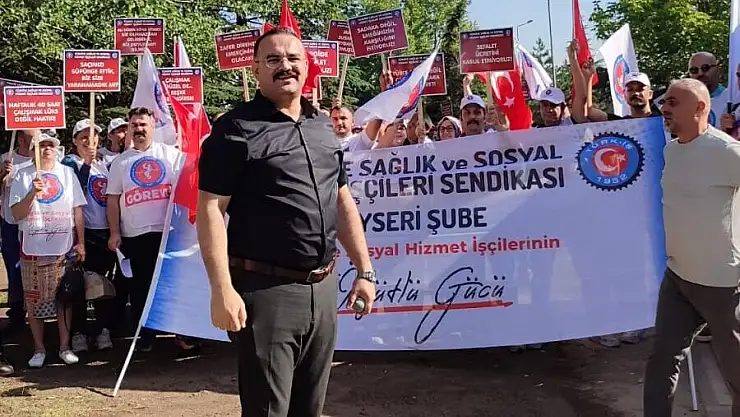 KAYSERİ'DE SAĞLIK PERSONELLERİNDEN İŞ BIRAKMA EYLEMİ