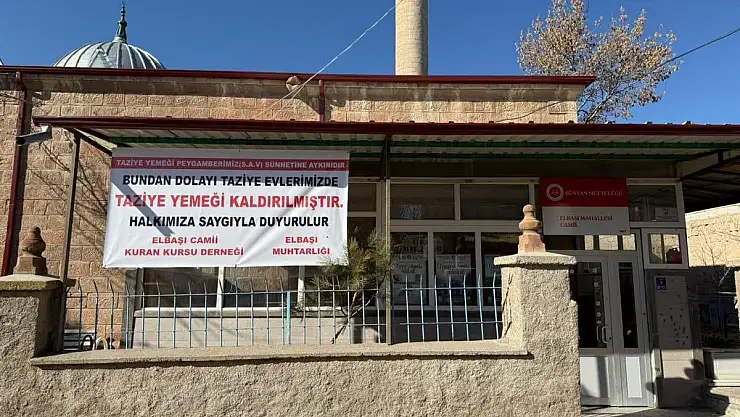 KAYSERİ'NİN O MAHALLESİNDE CENAZE YEMEĞİ KALDIRILDI