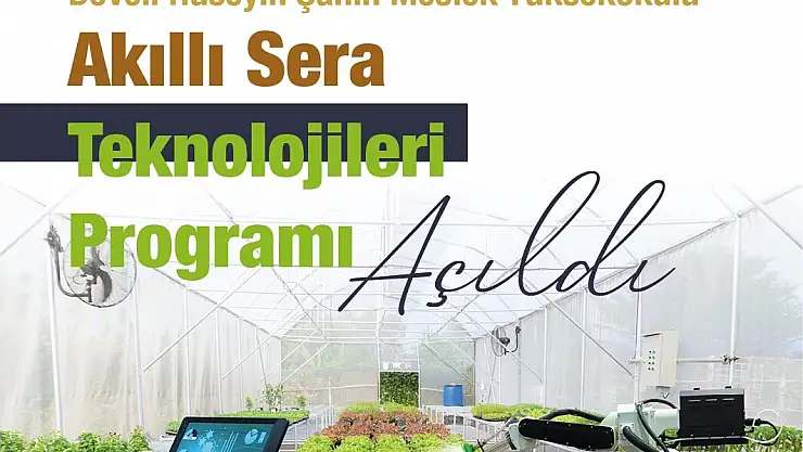 KAYÜ'DE AKILLI SERA TEKNOLOJİLERİ BÖLÜMÜ AÇILDI