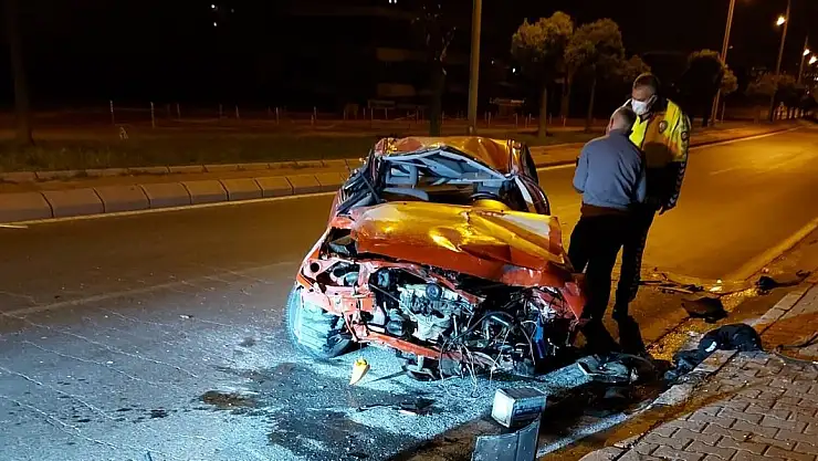 KONTROLDEN ÇIKAN OTOMOBİL TAKLA ATTI: 1 YARALI