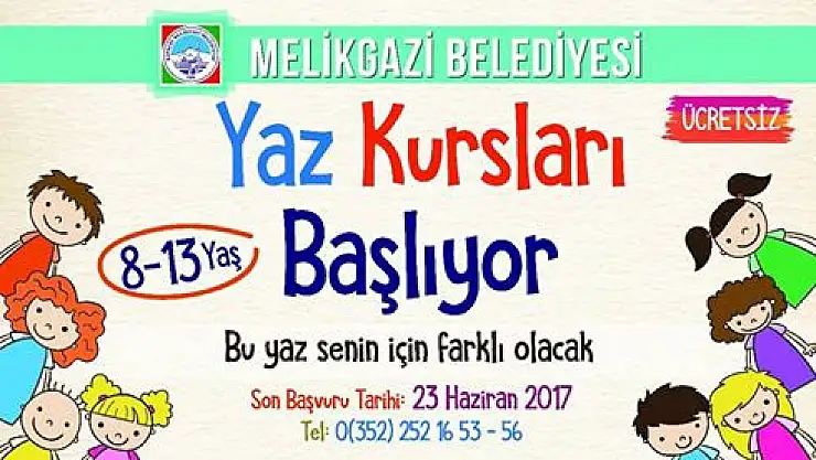 melikgazi yaz kursları