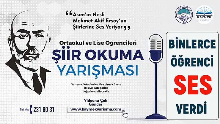 MİLLİ ŞAİRİMİZ AKİF'İN ŞİİRLERİNE BİNLERCE ÖĞRENCİ SES VERDİ