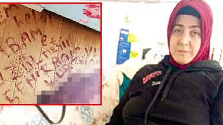 ÖLECEĞİNİ DÜŞÜNEN KADIN, SALDIRGANIN ADINI KANI İLE YAZDI