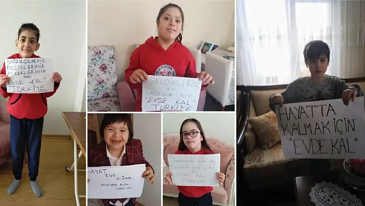 Özel öğrencilerden mesaj var 'Hayatta kalmak için evde kal Türkiye'