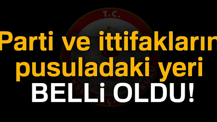 Parti ve ittifakların pusuladaki yeri belli oldu!