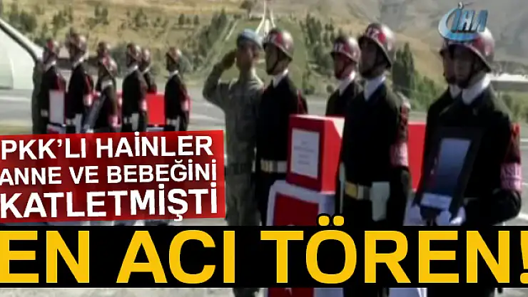 Şehit anne ve bebeği için tören düzenlendi!