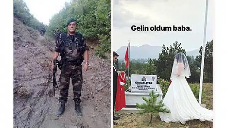 Şehit Kızının Babasının Mezarı Başında Paylaştığı Fotoğraf Herkesi Ağlattı