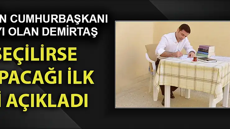 Selahattin Demirtaş Seçilirse Yapacağı İlk İcraatı Açıkladı