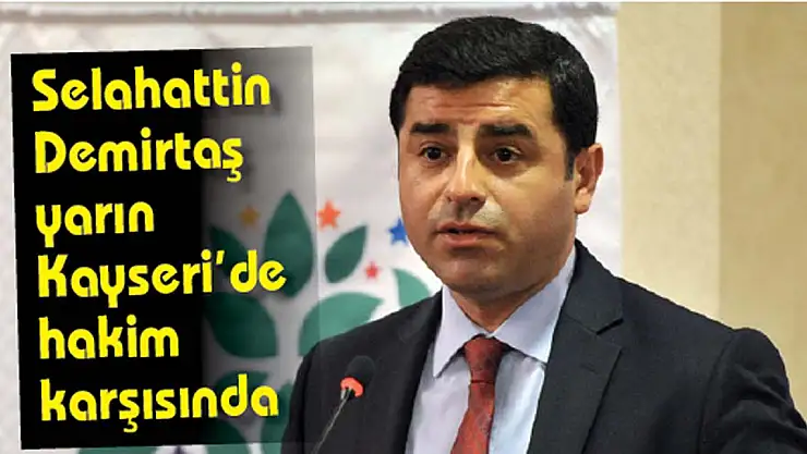 Selahattin Demirtaş yarın Kayseri'de hakim karşısında