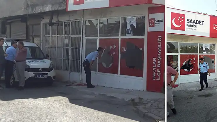 SP Hacılar İlçe Başkanlığı'nın camlarını kırdılar