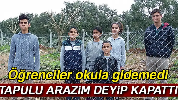 Tapulu arazim deyip yolu kapattı