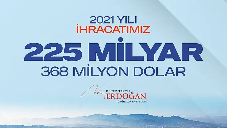 TÜRKİYE 2021 YILINDA İHRACAT REKORU KIRDI
