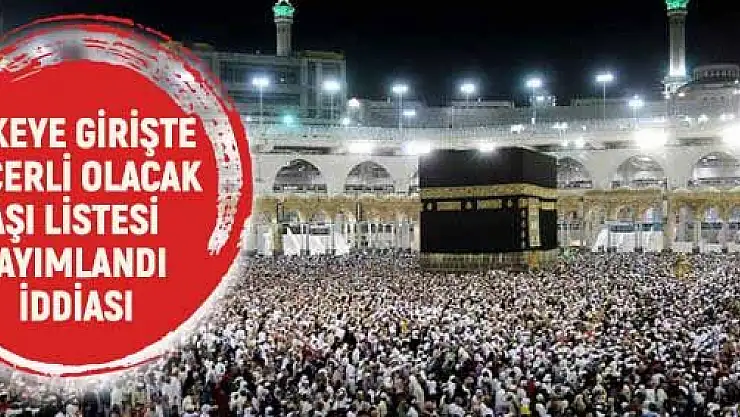 TÜRKİYE'DE ÇİN AŞISI YAPTIRANLAR HACCA GİDEMEYECEK Mİ?