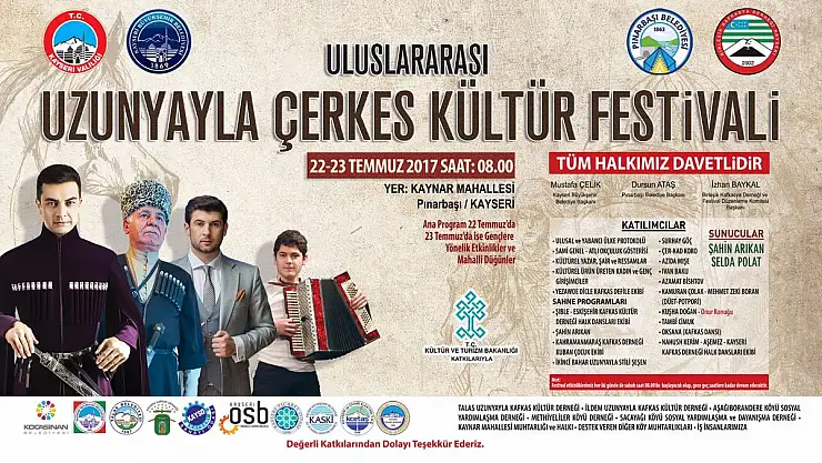 UZUNYAYLA ÇERKES KÜLTÜR FESTİVALİ BAŞLIYOR