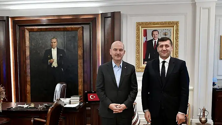 VEKİL ERSOY, BAKAN SOYLU'YA MUHTARLARIN SELAMINI GÖTÜRDÜ