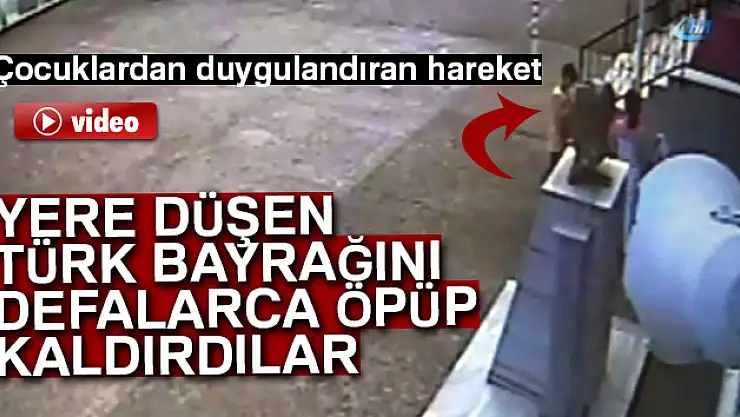 Yere düşen bayrağı öpüp kaldırdılar