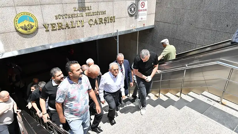 Başkan Büyükkılıç'tan Yeraltı Çarşısı'na ziyaret