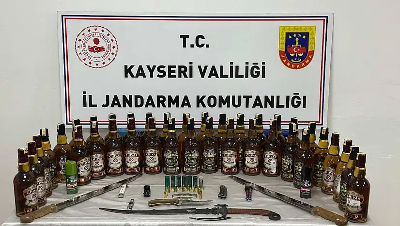 Kayseri'de sahte alkol operasyonu: 2 kişi yakalandı