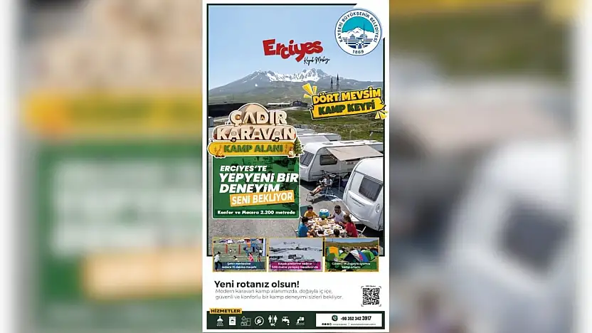 Erciyes Çadır Karavan Kamp Alanı misafirlerini bekliyor
