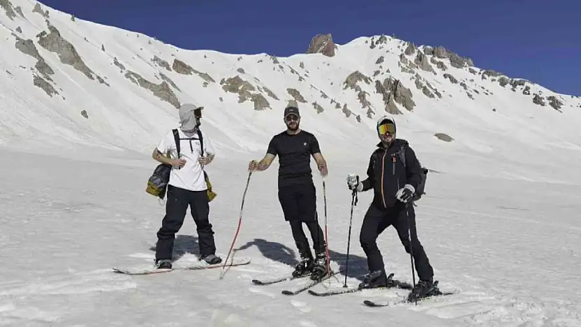 Haziran sonunda Erciyes'te kayak keyfi yaşandı