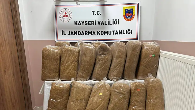 Kayseri'de 300 kilogram kıyılmış tütün ele geçirildi