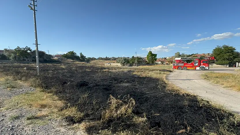 Kayseri'de çıkan anız yangını söndürüldü