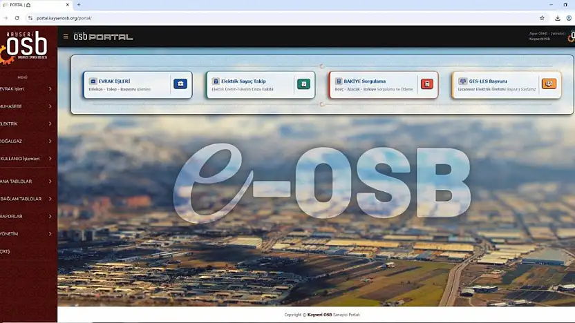 Kayseri OSB Sanayicisi E-OSB Portalını sevdi