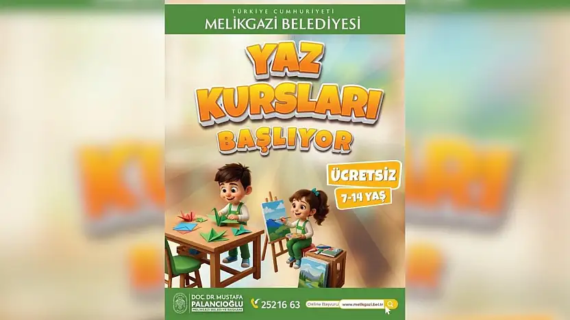Melikgazi'nin Yaz Kurslarında geri sayım başladı