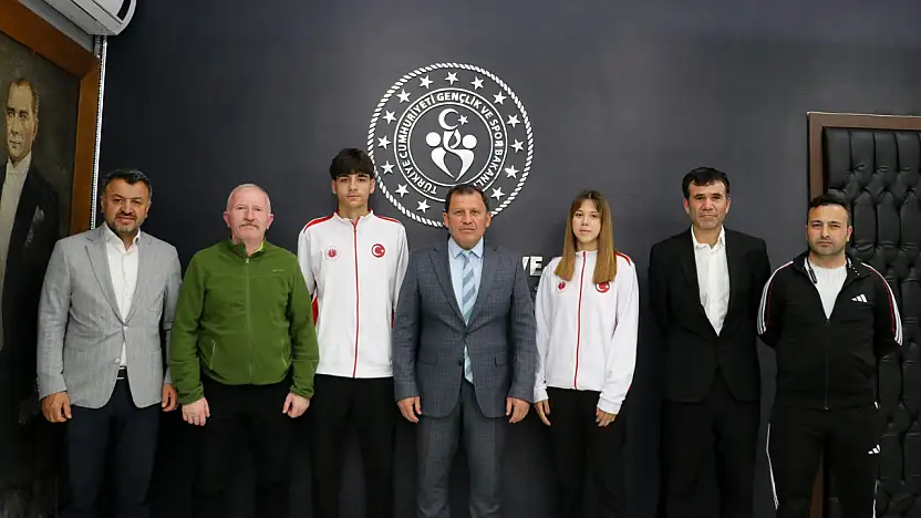 Şampiyon sporculardan Kabakcı'ya ziyaret