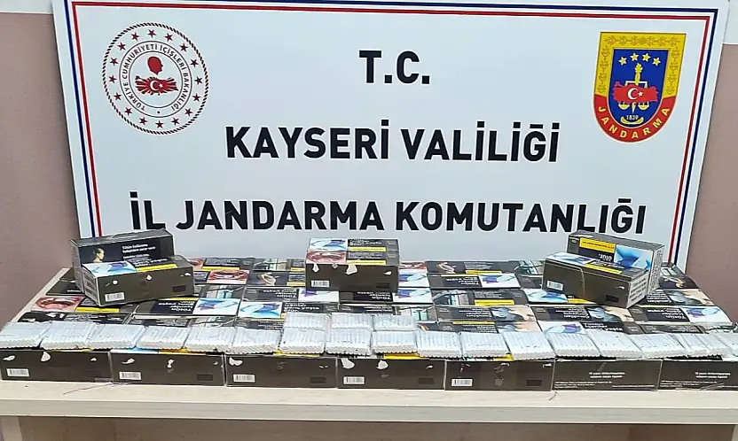 Kayseri'de 10 bin adet içi tütün doldurulmuş makaron ele geçirildi