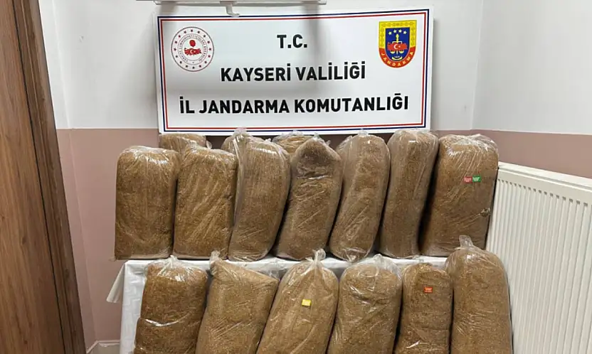 Kayseri'de 300 kilogram kıyılmış tütün ele geçirildi