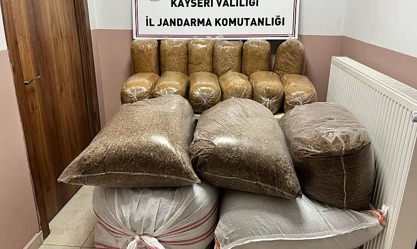 Kayseri'de 600 kilogram bandrolsüz tütün ele geçirildi