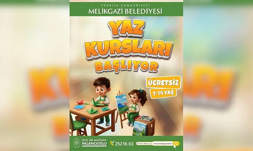 Melikgazi'nin Yaz Kurslarında geri sayım başladı