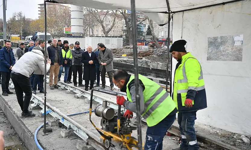 Osman Kavuncu-DSİ kavşağı tramvay hattı yeniden açılıyor