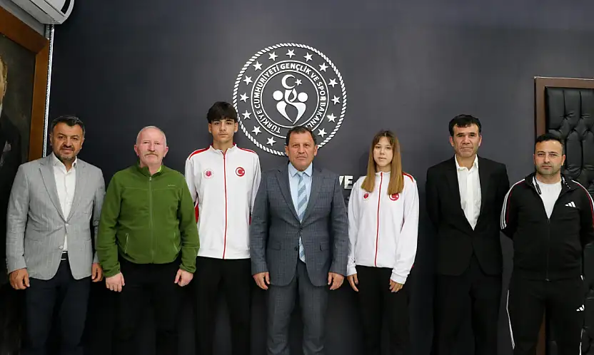 Şampiyon sporculardan Kabakcı'ya ziyaret