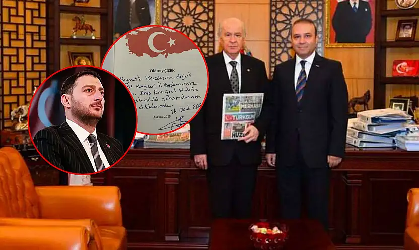 Yıldıray Çiçek'ten Başkan Kalın'a imzalı kitap hediyesi